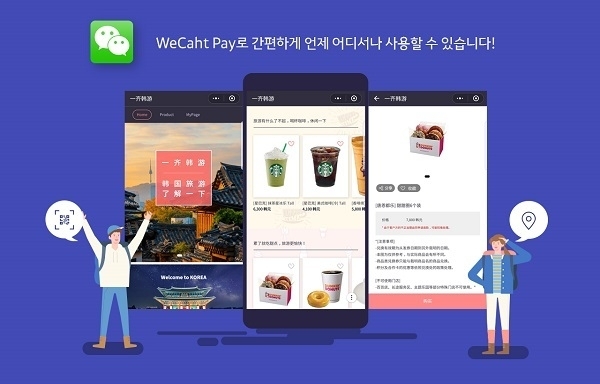 미니프로그램과 위챗페이를 결합한 ‘일기한유(一齐韩游)’ 서비스 이미지