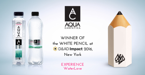 아쿠아 카르파티카가 D&AD 임팩트에서 화이트 펜슬 상을 수상했다 (사진제공: AQUA Carpatica)